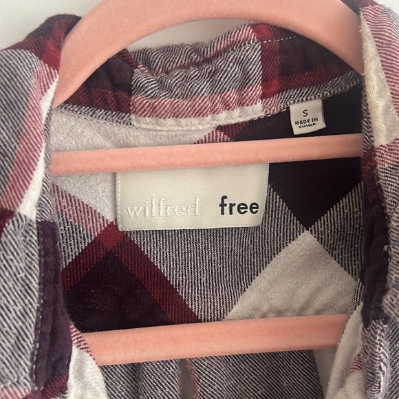 Wilfred white and burgundy flannel shirt - Picture 4 of 5